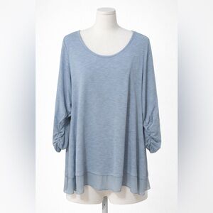 Style & Co. Light Blue Tunic Top 4X